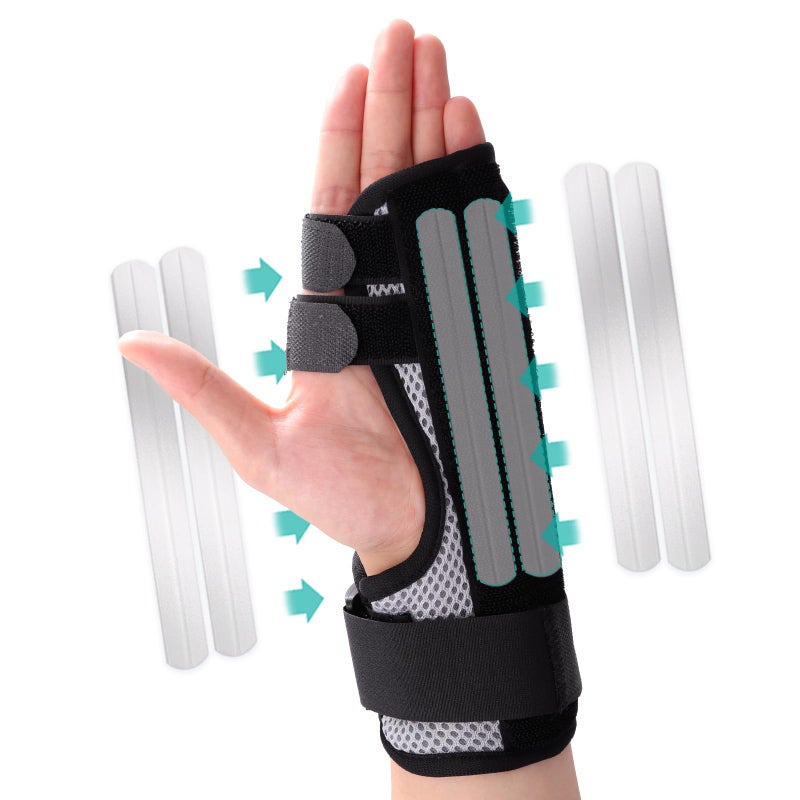 lefeke Trigger Finger Splint Multi Finger Brace for Middle Index Pinky or Ring Fingers Hand Brace with Finger Support Straightening Immobilizer for Broken Fingers Arthritis Contractures
